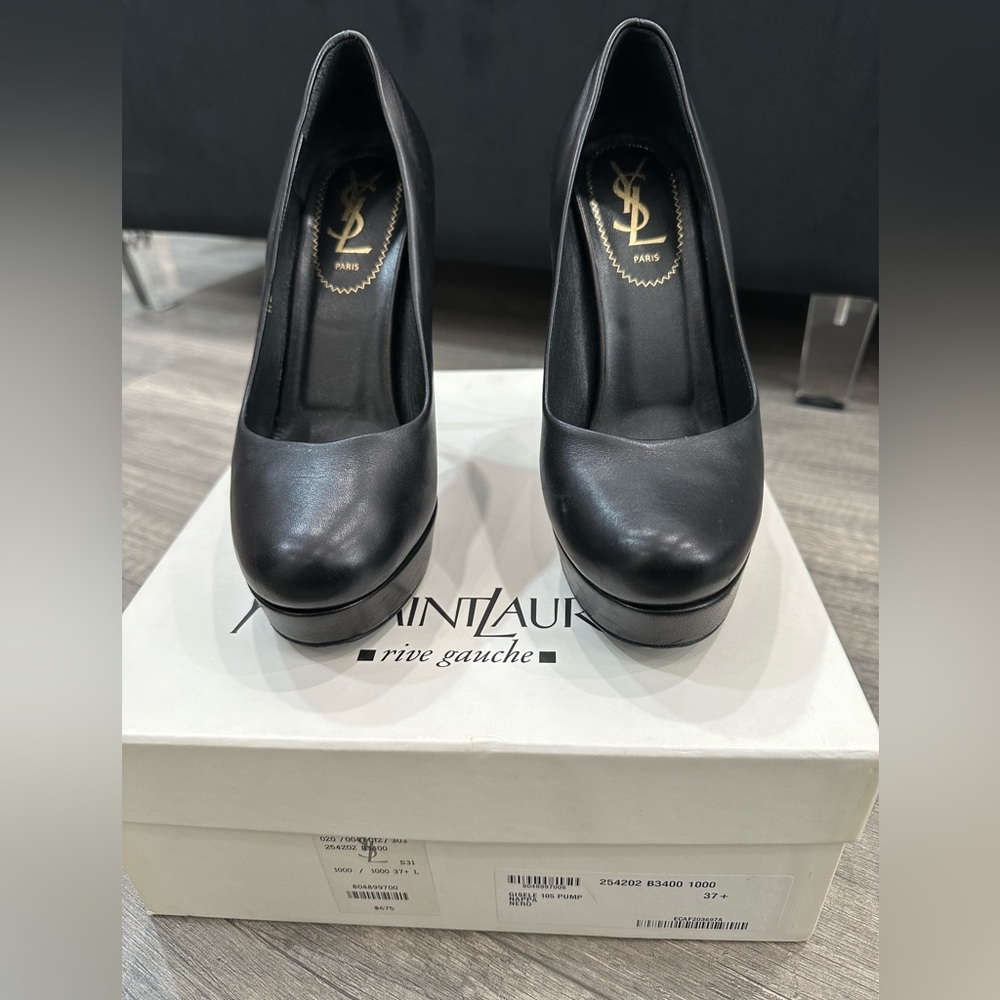 AUTHENTIC Pre-Owned Yves Saint Laurent Giselle Black 105 Pump/Heel Size 37.5
